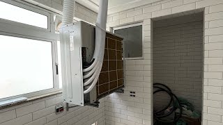 Instalação de ar condicionado em apartamento unidade externa instalada na área de serviço [upl. by Nanni]