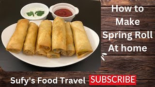 How To Make Chicken Roll At Home  Spring Rolls Chicken Recipe  Spring Rolls Filling recipe [upl. by Ainesell]