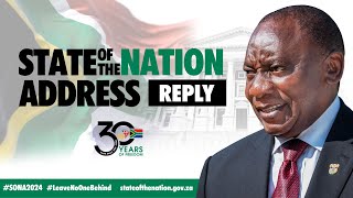 State of the Nation Address Reply by President Cyril Ramaphosa  15 February 2024  PresidencyZA [upl. by Buttaro]