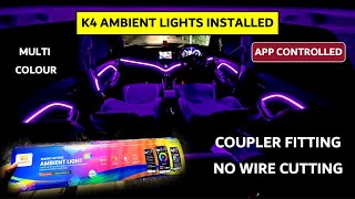 AMBIENT LIGHTS INSTALLATION🔥 BALENO MODIFICATION  APP CONTROLLED ambientlights balenomodified [upl. by Llertnac578]