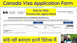 How to Fill up Canada Tourist Visa Form  How to Complete IMM5257 Canadian TRV  VisaApproach [upl. by Odlanra784]