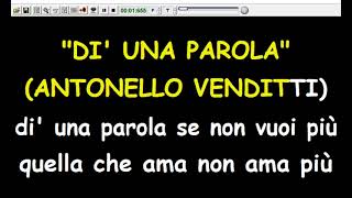 Antonello Venditti  Di una parola Karaoke Devocalizzata [upl. by Imalda]