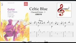 Celtic Blue Tim Pells  ABRSM Guitar Grade 3 TAB and Notation [upl. by Phillie]