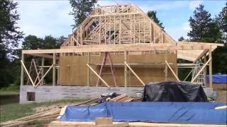 Building My Own Home Episode 29  The Main Trusses Are In Place Now [upl. by Nevah]