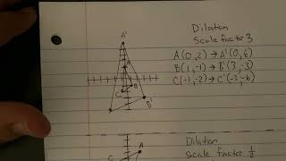 Pre Algebra dilation and similar triangles [upl. by Airdnat]