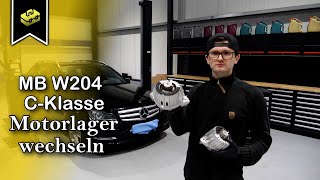 MercedesBenz CKlasse W204 Motorlager wechseln  MB W204 change engine mounts  VitjaWolf [upl. by Neelyhtak675]