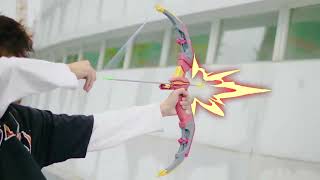 KB060766Sport outdoor game luminous shooting archery toy bow and arrow for kids [upl. by Wilinski99]