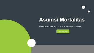 Pertemuan ke14  Asumsi Mortalitas IMR level of Mortality Angka Harapan Hidup [upl. by Bernadina]