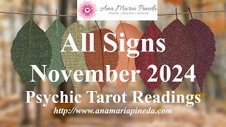 All Signs  November 2024  Psychic and Tarot Messages love money [upl. by Ttelrahc]