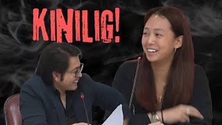 CASSANDRA ONG KINILIG KAY CONG FERNANDEZ HABANG NAGTATANONG [upl. by Beekman]