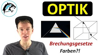 OPTIK – Zusammenfassung  Licht Reflexion Brechungsgesetze Farben usw [upl. by Ellednahc]