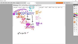 Unit 2 Factoring and Division Review 1118 [upl. by Tharp]