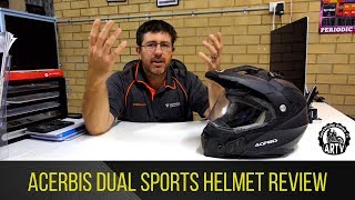 Acerbis Flip FS Dual Sports Helmet Review by ADVENTURE RIDING TV [upl. by Desirea]