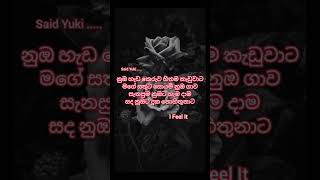 Nohithunata  Yuki Nawarathna Short Lyrics Video [upl. by Kuehn]