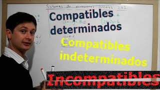 Sistemas de ecuaciones lineales 2x2 Incompatibles compatibles determinados e indeterminados [upl. by Ladew]