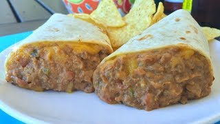 Super Easy Combo Burritos  Drive Thru Style Beef and Bean Burritos [upl. by Survance526]