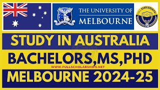 Fully Funded Australia Scholarships  University of Melbourne 20242025 Undergraduate Masters PhD [upl. by Nyllaf]