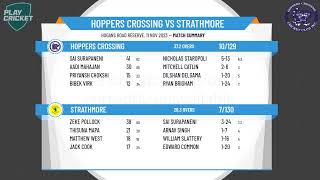 VSCA North West 2nd XI Round 4  Hoppers Crossing v Strathmore [upl. by Leelah]