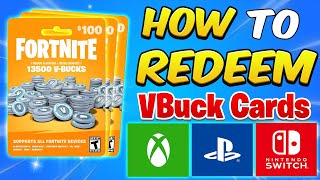 How to REDEEM Fortnite VBucks on ALL Consoles Full Guide [upl. by Odawa]