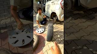 Aj khud car ka tyre change kiya minivlog dailyminivlog minivlogseries cartyre automobile [upl. by Portingale914]