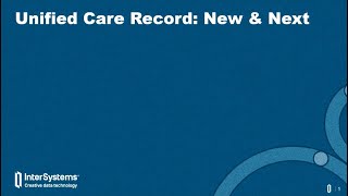 InterSystems HealthShare Unified Care Record [upl. by Trinee165]