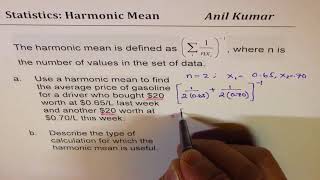 Harmonic Mean Calculation and Significance in Statistics [upl. by Neyrb]