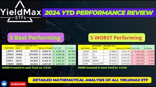 YieldMax ETFs Year to Date Performance MSTY NVDY CONY NFLY AMZY [upl. by Arratahs]