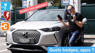 Quels badgesapps pour votre voiture électrique  En DS3 Crossback ETense [upl. by Ihcas346]