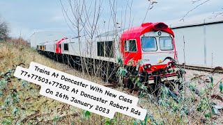 Trains At Doncaster With New Class 777750377502 At Doncaster Robert Rds On 26th January 2023 [upl. by Tristas]