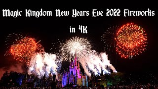 Magic Kingdom New Years Eve Fireworks 2022  Fantasy in the Sky Full Show in 4K  Walt Disney World [upl. by Mollie]