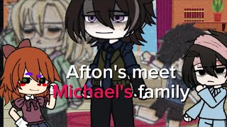 Afton family meet Michaels family  FNAF  gacha club [upl. by Adieren]