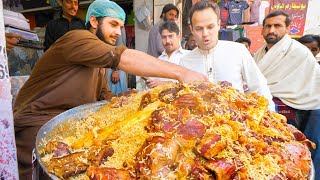 Street Food in Peshawar  GOLDEN PULAO Mountain  Charsi Tikka Kabab  Pakistani Street Food Tour [upl. by Eilsel]