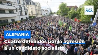 Cuatro detenidos por la agresión a un candidato socialista en Alemania [upl. by Groome]