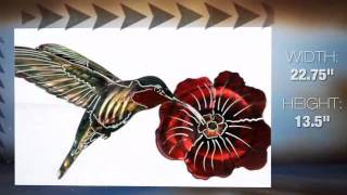 Hummingbird Nectar Metal Wall Art Sculpture [upl. by Einapets]