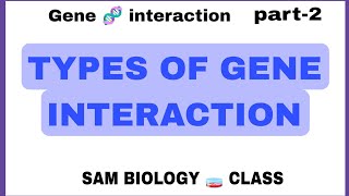 TYPES OF GENE 🧬 INTERACTION SAM BIOLOGY 🧫 CLASS [upl. by Ovid]