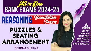 Puzzles and Seating Arrangement in One Shot  Reasoning Classes for Bank Exams 2024  By Sona Sharma [upl. by Aryl]