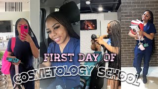 SO… I STARTED COSMETOLOGY SCHOOL🥹💇🏽‍♀️📚 [upl. by Enelahs]