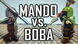 The Mandalorian vs Boba Fett A LEGO Stop Motion [upl. by Jordan831]