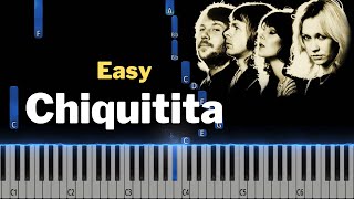 EASY Piano Tutorial  Chiquitita  ABBA [upl. by Eniarral553]