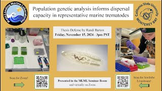 Randi Barton presents quotPopulation genetic analysis informs dispersal capacity in marine trematodesquot [upl. by Combe502]