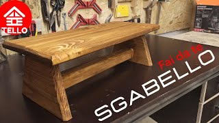 SGABELLO in legno FAI DA TE footstool STOOL DIY [upl. by Nanete]