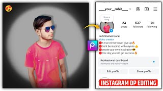 Picsart Creative Studio Look Photo Editing  Instagram Creative Dp Dark Photo Editing in Picsart [upl. by Noel]