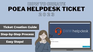 HOW TO CREATE TICKET IN POEA ONLINE HELPDESK 2023 [upl. by Best256]