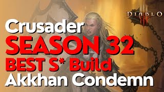 Diablo 3 Season 32 Crusader Akkhans Condemn Build Guide [upl. by Goran362]