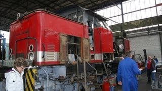 MALOWA BAHNWERKSTATT LOKSCHLOSSER BERGWERGSBAHN WERKSTATT DAMPFLOK [upl. by Neale115]