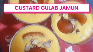 Quick Gulab jamun trifles dessert recipe winter special custard by sweety amp salty kitchen [upl. by Nasah850]