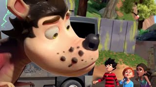 Denniss Dino Friend  Awesome Exciting Scenes  Dennis and Gnasher Unleashed [upl. by Tuinenga352]