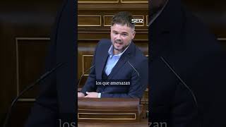 Rufián tras pronunciar varios anglicismos quot¿Les suenan lo usanquot [upl. by Papotto601]