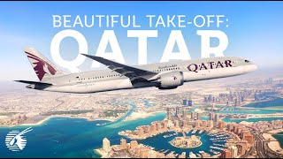 Beautiful TakeOff from Doha 4K [upl. by Haseena]