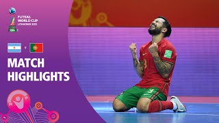 Argentina v Portugal  FIFA Futsal World Cup 2021  Match Highlights [upl. by Ahseetal508]